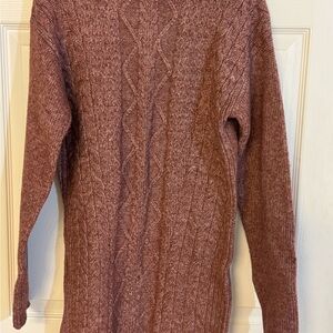 Cozy Cable Knit Sweater in Mauve